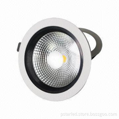 Recessed TUV COB Downlight with >0.95PE, >80CRI, CE/RoHS Certificates, High Efficiency/Energy-saving